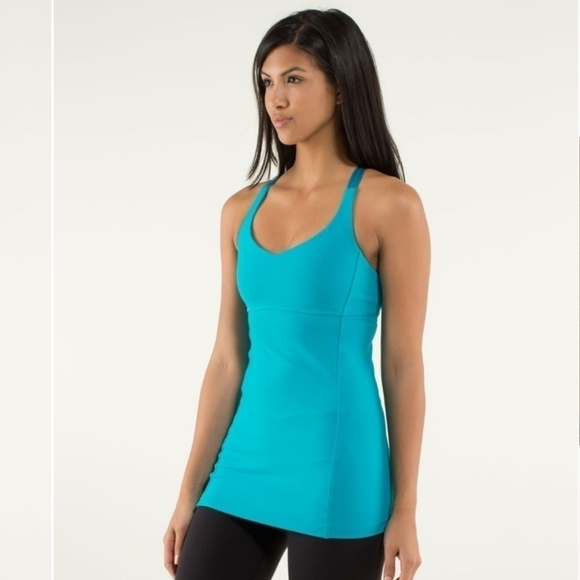 𝅺LULULEMON Daily Practice Yoga Tank Top Balletcore Satin Strap Size 4 - Picture 1 of 10